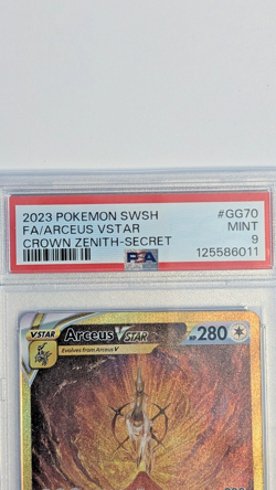 Arceus VSTAR GG70 Crown Zenith Galarian Gallery Secret Gold PSA 9 Pokemon - Image 3