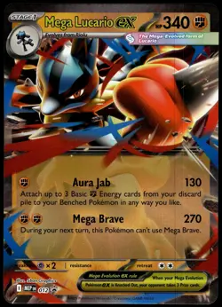 Mega Lucario ex (JUMBO CARD) 012 Mega Evolution Promo Pokemon Near Mint - Image 1