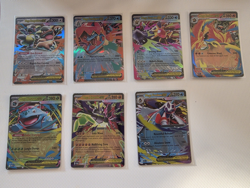 Pokemon TCG Mega EX Full Art Holo 7-Card Lot - Image 1