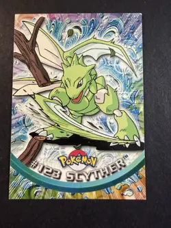 Scyther #123 Topps Blue Logo Non Holo Pokemon Card - Image 1