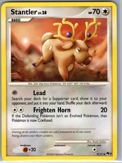 Stantler 9/17 Non Holo POP Series 7 - Pokemon Card - LP - Image 1