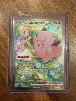 Pokemon TCG Lillie's Clefairy EX Journey Together SIR Card 184/159 NM Condition - Image 1