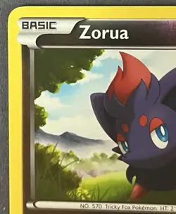 NM- Zorua 70/114 Rev Holo Black and White Authentic Pokemon Card - Image 3
