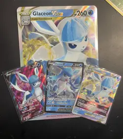Pokemon TCG Glaceon VSTAR & Glaceon V Foil 4 Card Lot - 2022, Evolving Skies - Image 1