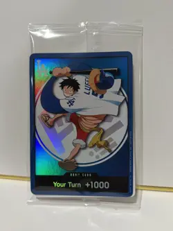 Bandai Namco One Piece Don!! Card Monkey D. Luffy Promo Foil LA Dodgers - Image 1