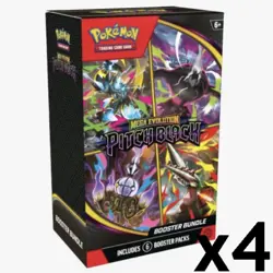 Pokemon Mega Evolution Pitch Black Booster Bundle Sealed - Presale LOT OF 4 - Image 1
