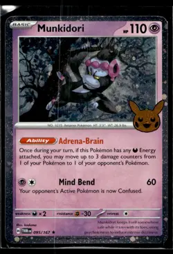 Munkidori (Cosmos Holo) Trick or Trade BOOster Bundle 2024 095/167 LP Pokemon TC - Image 1