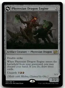 Phyrexian Dragon Engine #163 (Foil) (NM) Brothers' War BRO Magic MTG - Image 1