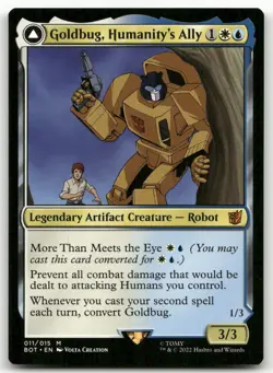 Goldbug, Humanity's Ally #11 (NM) Transformers BOT Magic MTG - Image 1