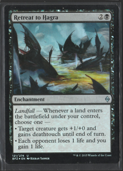 Retreat to Hagra Foil - Battle for Zendikar (BFZ) - MTG Enchantment - 121/274 - Image 1