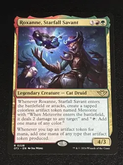 MTG Outlaws of Thunder Junction Roxanne, Starfall Savant 0228 Rare - Image 1