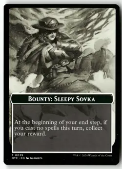 Sleepy Sovka // Bounty Rules Two-Sided Token 39 Outlaws of Thunder Junction NM - Image 1
