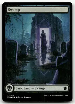 Swamp (0286) #286 (Foil) (NM) Foundations FDN Magic MTG - Image 1