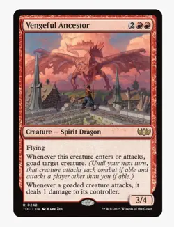 Vengeful Ancestor | MTG TDC | Red Spirit Dragon Goad Commander EDH Rare | NM - Image 1