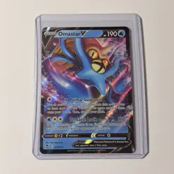 Omastar V - 035/195 Ultra Rare Silver Tempest Pokemon TCG NM/M - Image 1