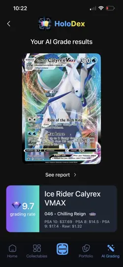 Ice Rider Calyrex VMAX 046/198 SWSH06 Chilling Reign Holo Ultra Rare ENG 2021 - Image 3