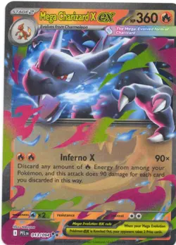 Mega Charizard X ex 013/094 Double Rare Phantasmal Flames Pokemon Holo Near Mint - Image 1