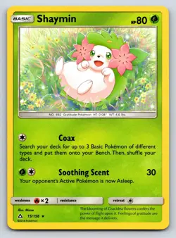 Shaymin 15/156 Holo Rare Ultra Prism Pokemon Lightly Played - Image 1