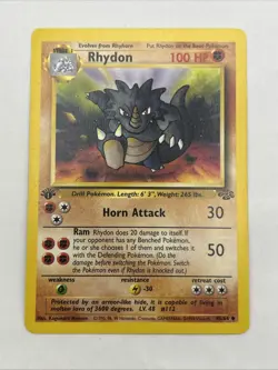 Rhydon 45/64 Jungle 1st Edition Pokemon Card NM - Image 1