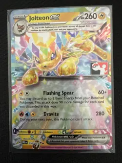 Pokemon TCG Play Jolteon EX Prize Pack Series 7 Stamped Card 030/131 - Image 1