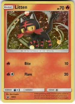 Litten - SM23 Holo Promo Sun & Moon Promo Pokemon Moderately Played - Image 1