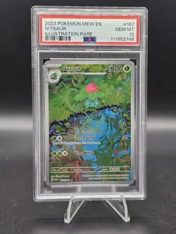 2023 Pokemon EN 151 Ivysaur Full Art 167/165 Illustration Rare GEM MINT PSA 10 - Image 1