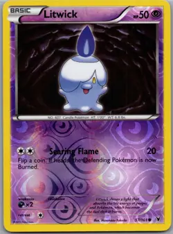 Litwick 57/101 Common Noble Victories Pokemon Reverse Holo Lightly Played - Image 1