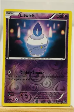 Pokemon TCG Litwick 48/114 Reverse Holo NM - Image 1