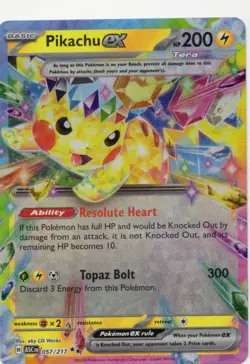 Pikachu ex 057/217 Double Rare Ascended Heroes Pokemon Holo Near Mint - Image 1