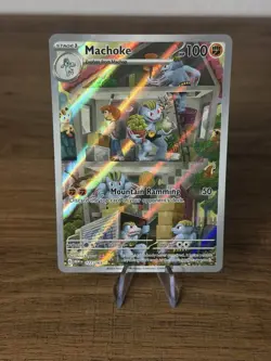 Machoke 177/165 Sv: Scarlet & Violet 151 Holo Illustration Rare Pokemon NM - Image 1