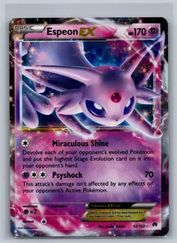 Espeon EX 52/122 Holo EX Rare BREAKpoint Pokemon Heavily Played - Image 1