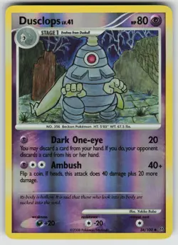 Dusclops 34/100 Uncommon Stormfront Pokemon Reverse Holo Lightly Played - Image 1