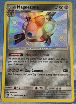 Magnezone SV29/SV94 Shiny Rare Hidden Fates Shiny Vault Pokemon Holo Near Mint - Image 1