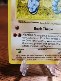 Onix 56/102 Shadowless Base Set 1999 Vintage WOTC Pokemon TCG - Image 4