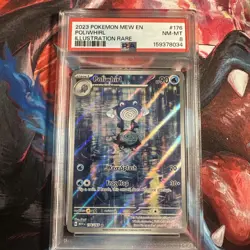 Poliwhirl Illustration Rare Pokemon Mew En-151 176/165 PSA 8 - Image 1