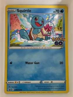 Squirtle SWSH233 *MISCUT* Holo Promo Sword & Shield Promo Pokemon NM - Image 1