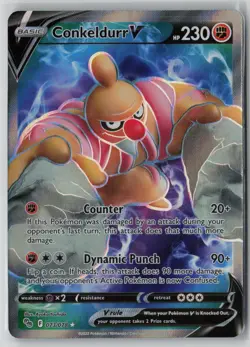 Conkeldurr V 073/078 Ultra Rare Pokemon GO Pokemon NM - Image 1