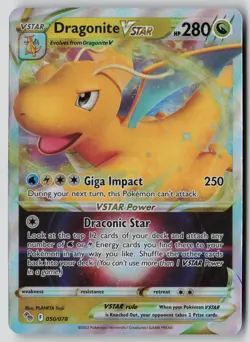 Dragonite VSTAR 050/078 Holo VSTAR Rare Pokemon GO Pokemon NM - Image 1