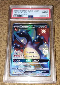 Pokemon Charizard GX Hidden Fates Shiny Vault Full Art #SV49 PSA 10 Gem Mint - Image 1