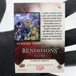 Marvel Card Venom 83 Green /399 Fleer Upper Deck Renditions [NM] - Image 3