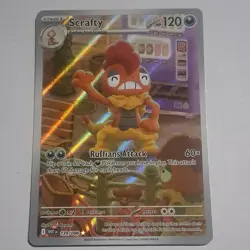 Scrafty 139/086 Illustration Rare IR White Flare SV11W Pokemon Full Art NM - Image 1