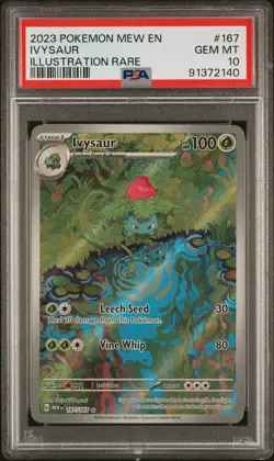 2023 POKEMON MEW EN-151 ILLUSTRATION RARE #167 IVYSAUR PSA 10 - Image 1
