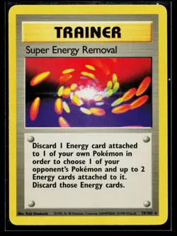 Super Energy Removal 79/102 Base Set Unlimited Rare Near Mint - Image 1