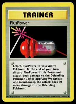 PlusPower 84/102 Base Set Unlimited Uncommon Lightly Played - Image 1