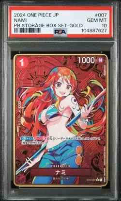 GOLD Nami One Piece 2024 PB Storage Box Set Promo Japanese ST01-007 PSA 10 - Image 1