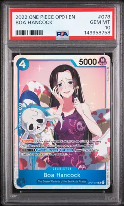BOA HANCOCK PSA 10 2022 ONE PIECE OP01-ROMANCE DAWN BOA HANCOCK 078 LOW POP - Image 1
