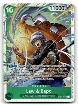 One Piece TCG Starter Deck 24: GREEN Jewelry Bonney #ST24-004 Law & Bepo - Image 1