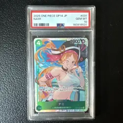 2025 ONE PIECE JAPANESE OP14-THE AZURE SEA'S SEVEN #031 NAMI PSA 10 - Image 1