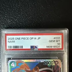 2025 ONE PIECE JAPANESE OP14-THE AZURE SEA'S SEVEN #031 NAMI PSA 10 - Image 2