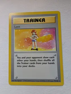 Lass 75/102 Base Set Shadowless Rare Pokemon Card - Image 1